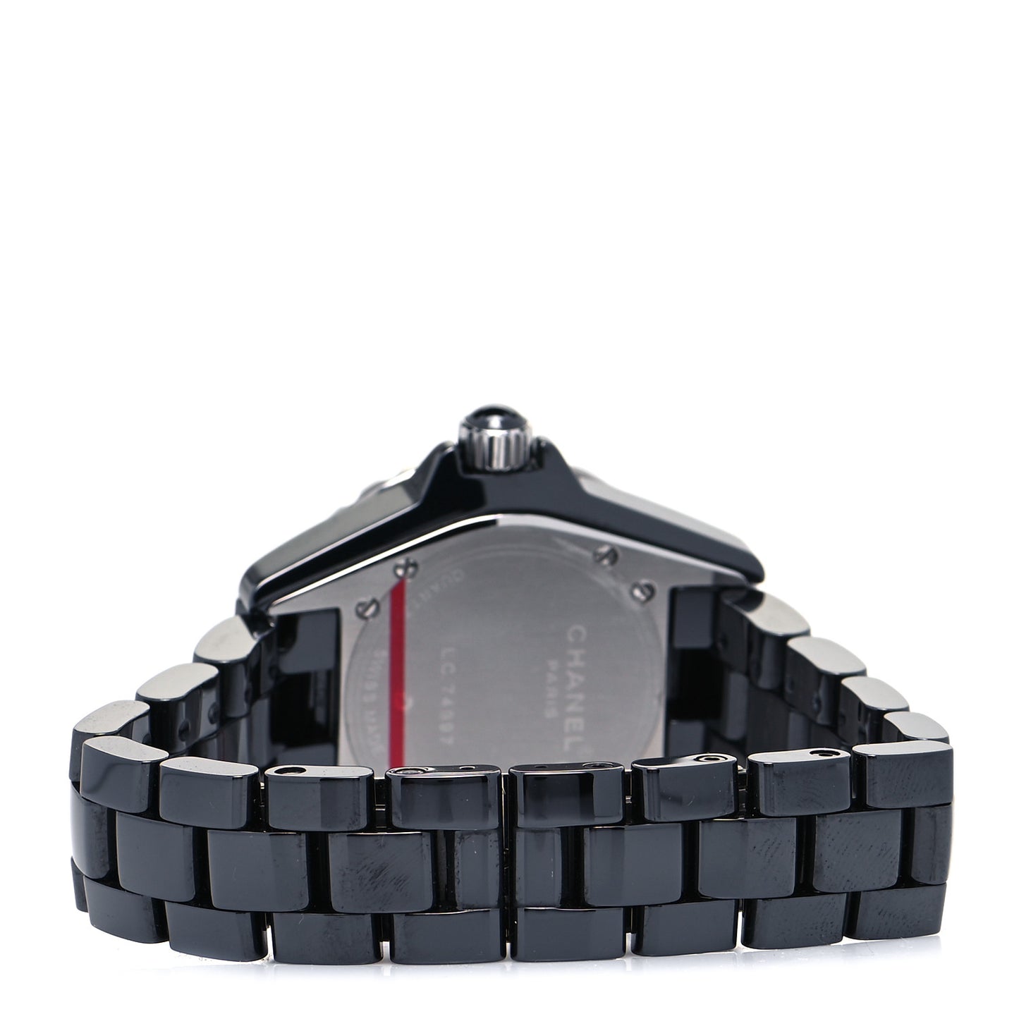 Stainless Steel Ceramic Diamond 33mm J12 Quartz Watch Black