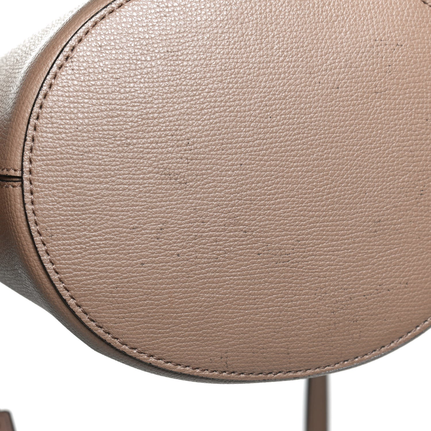 Burberry Calfskin Small Lorne Bucket Crossbody Natural 10 of 10
