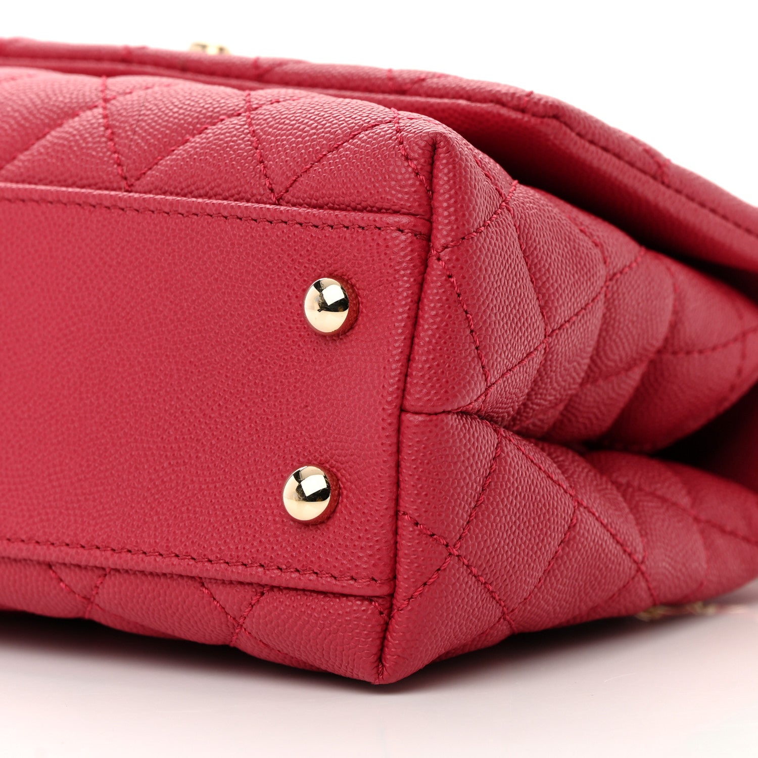 Chanel Caviar Quilted Mini Coco Handle Flap Fuchsia 10 of 13