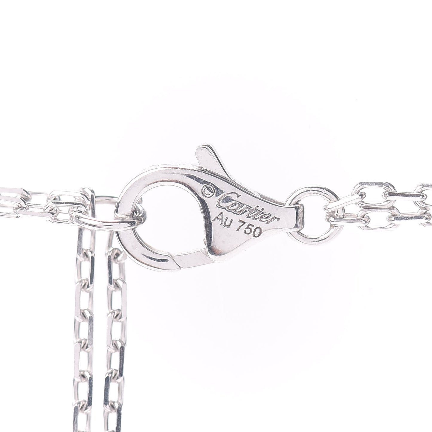 18K White Gold Diamond Onyx Emerald Panthere De Pendant Necklace