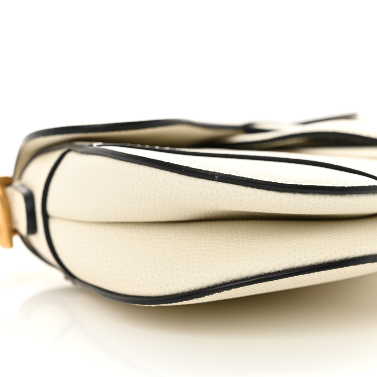 Christian Dior Grained Calfskin Mini Saddle Bag White 9 of 10