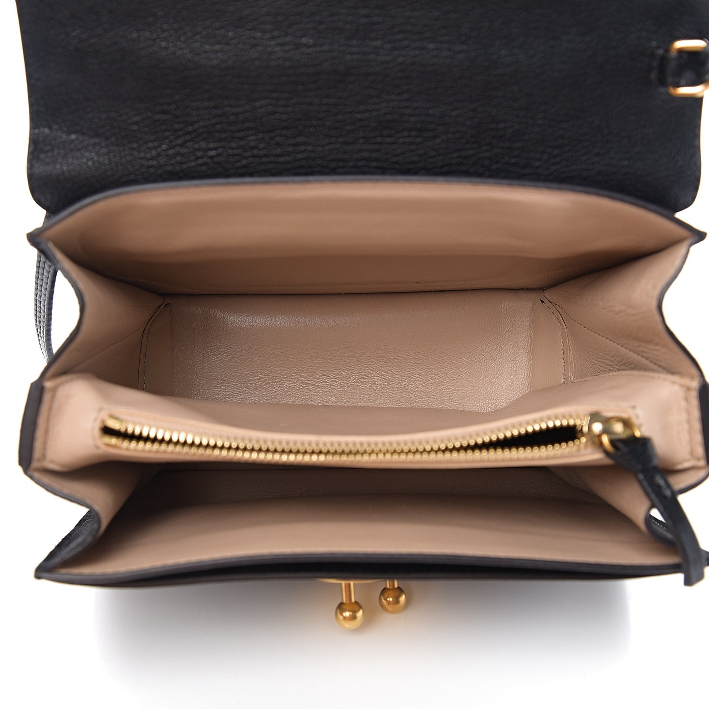 Goatskin Medium Mily Shoulder Bag Black