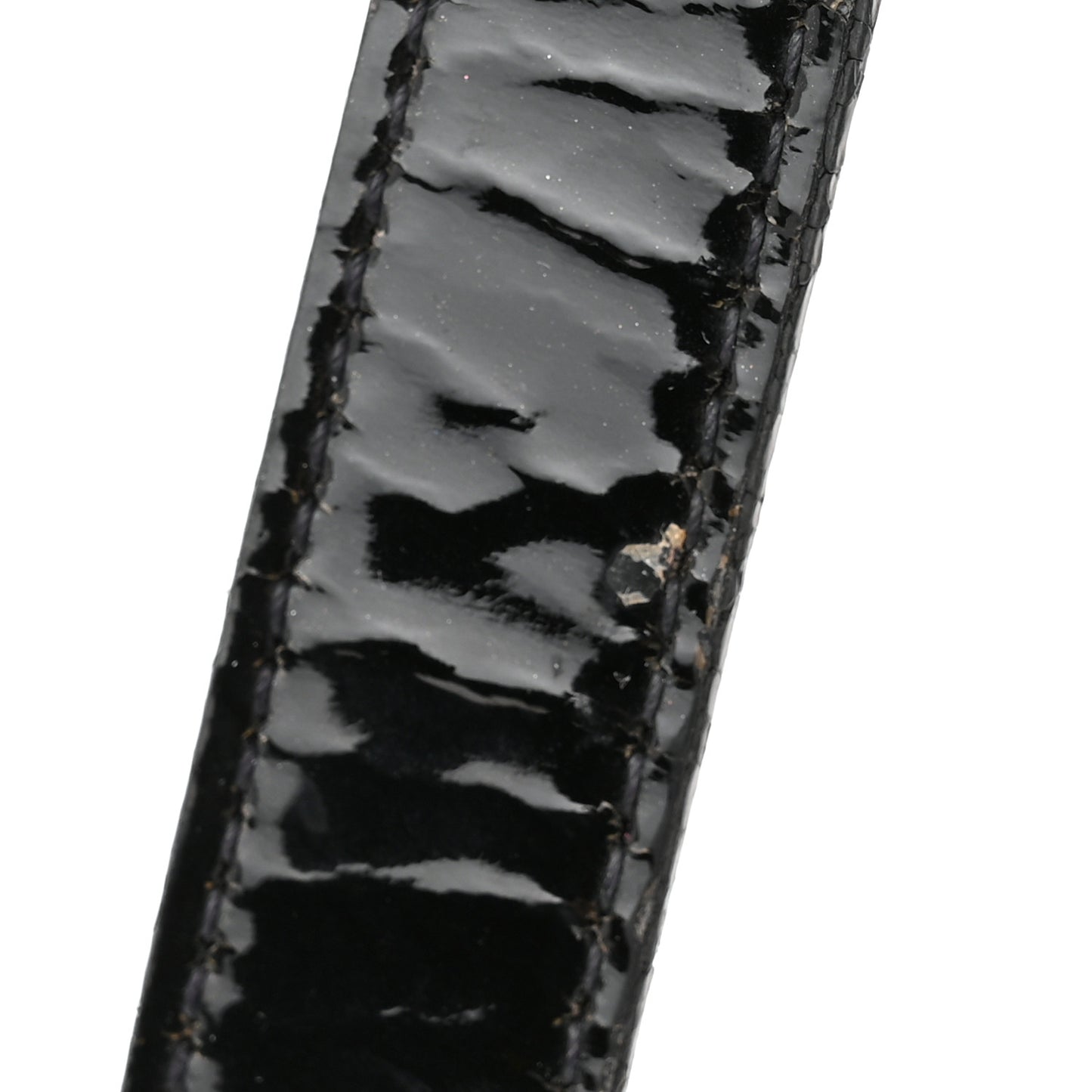 Patent Trim Nova Check Shopper Tote Black