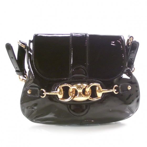 Patent Wave Flap Bag Black