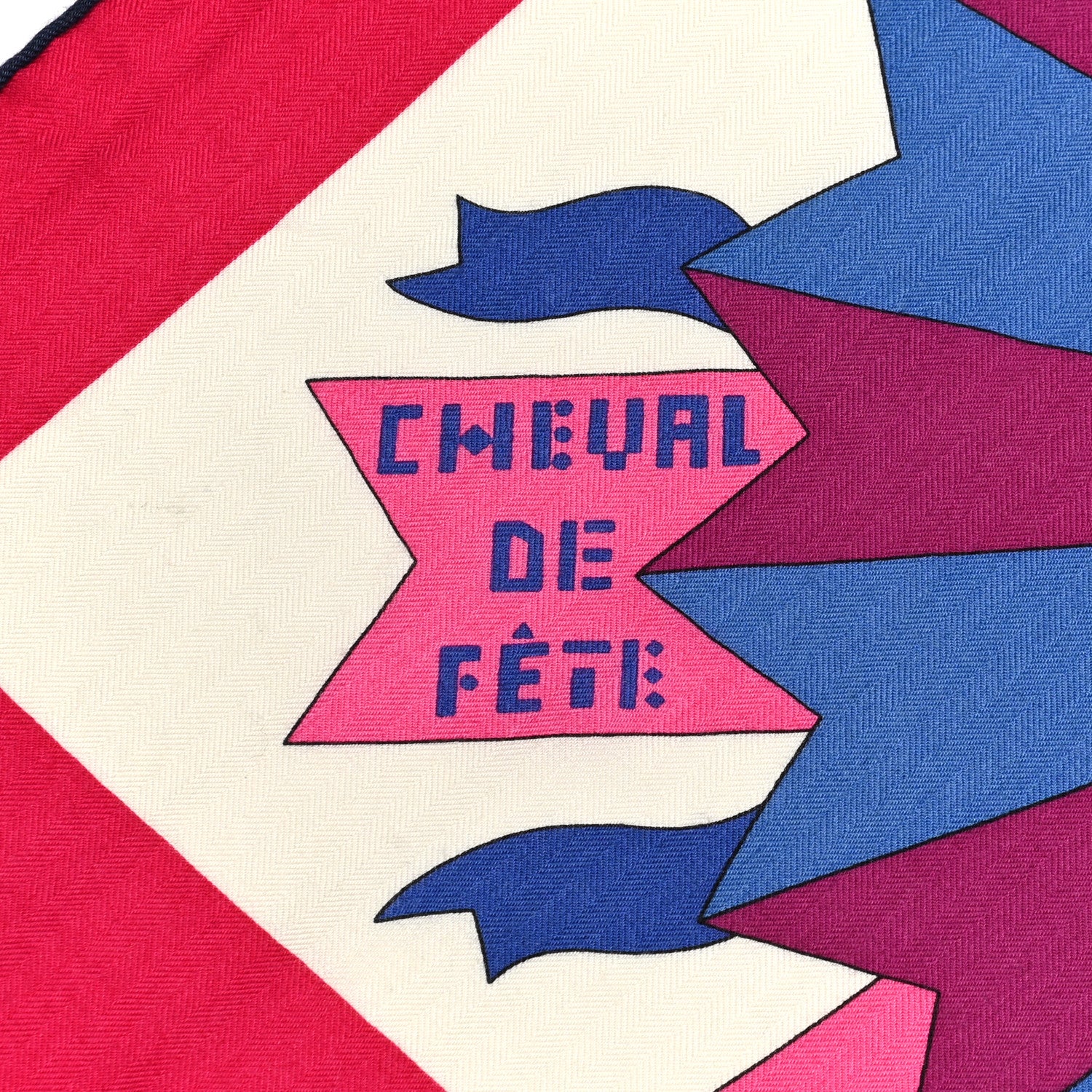 Hermes Cashmere Silk Cheval De Fete Shawl 140 Rose Vif White Multicolor 5 of 6