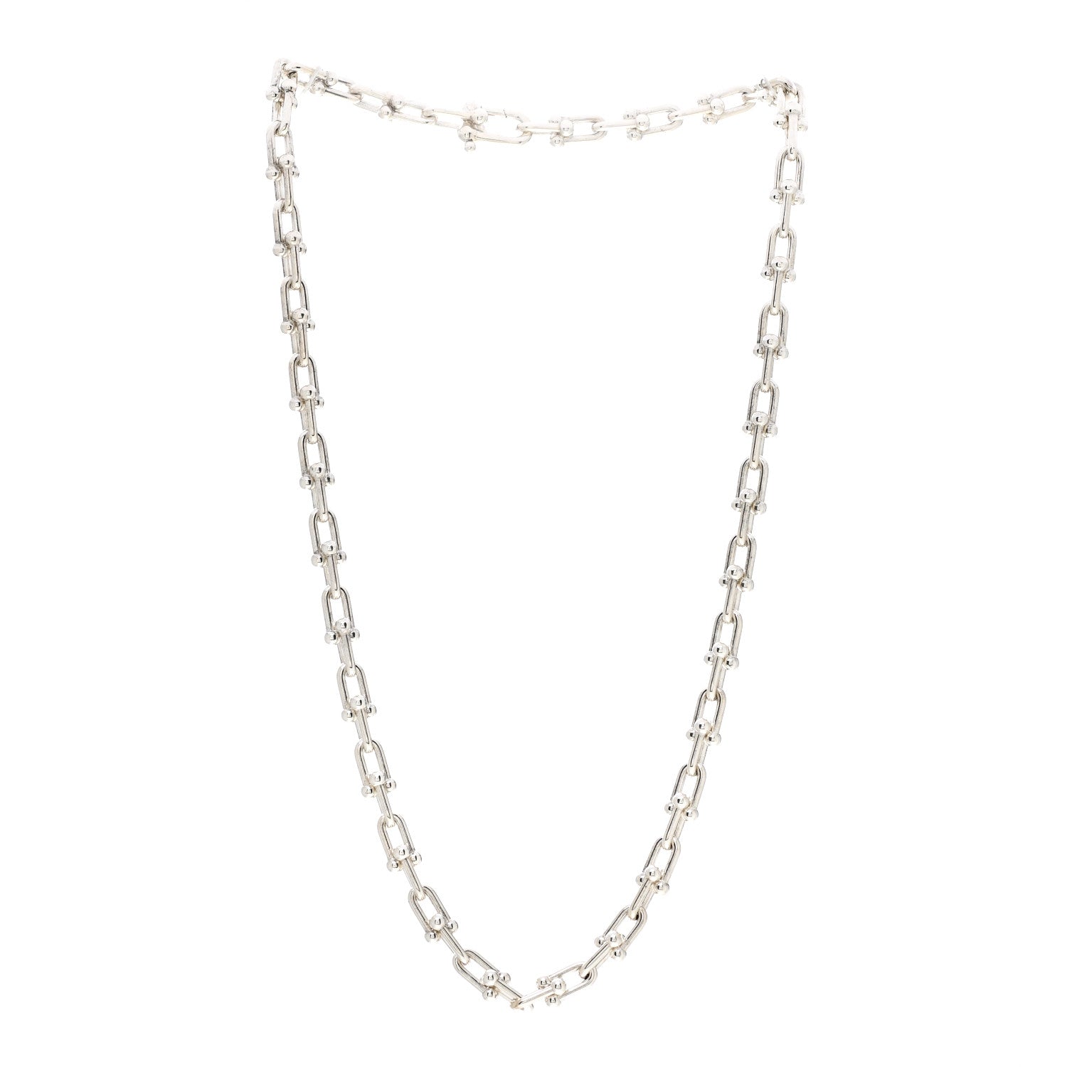 Tiffany Sterling Silver Medium HardWear Link Necklace 3 of 5