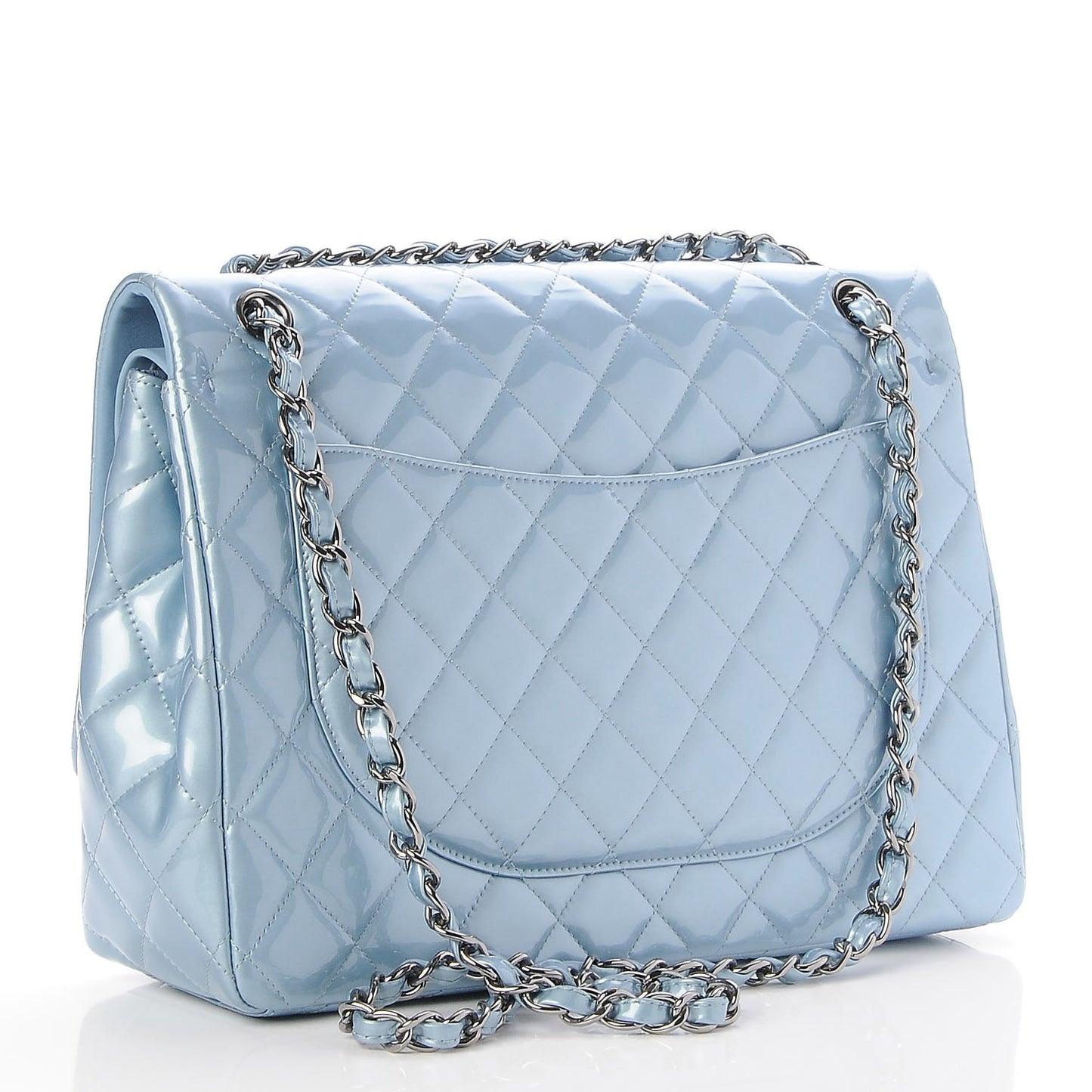 Patent Maxi Double Flap Light Blue