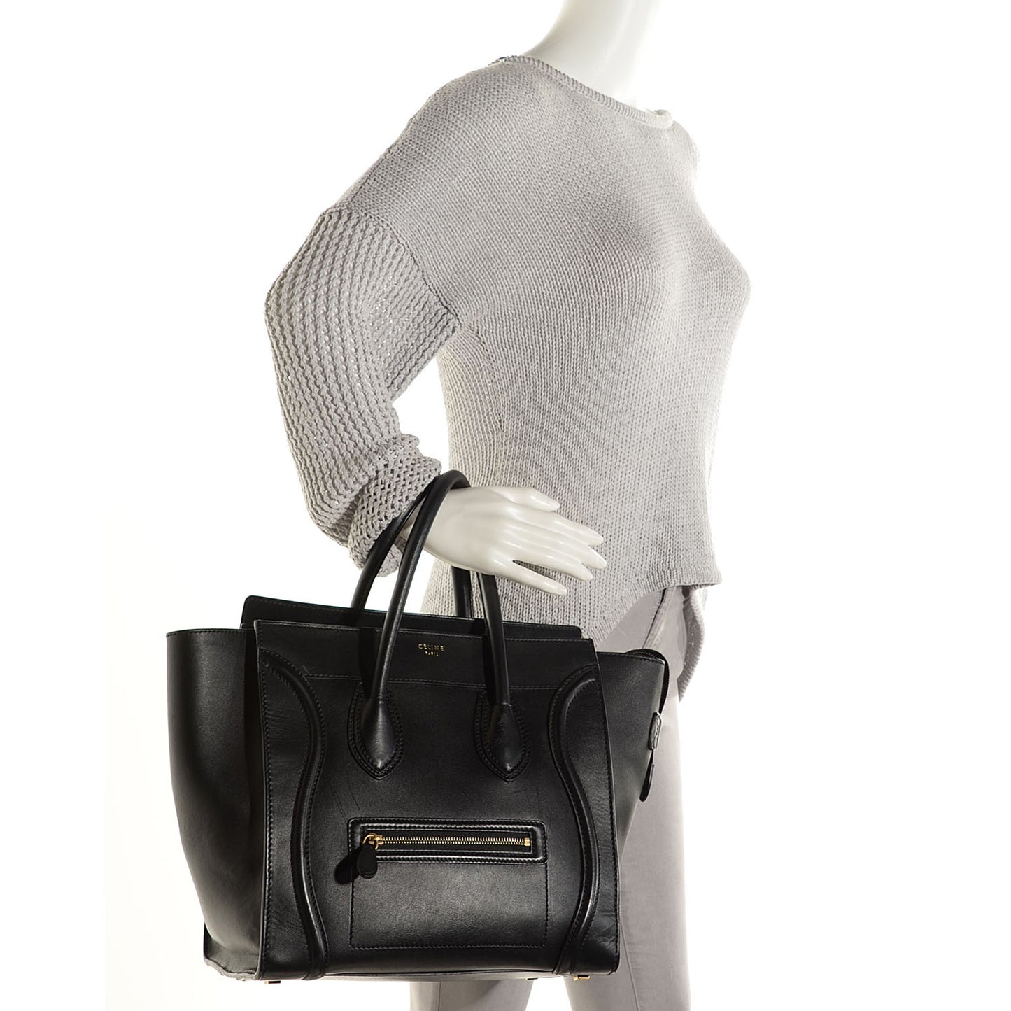 Smooth Calfskin Mini Luggage Black