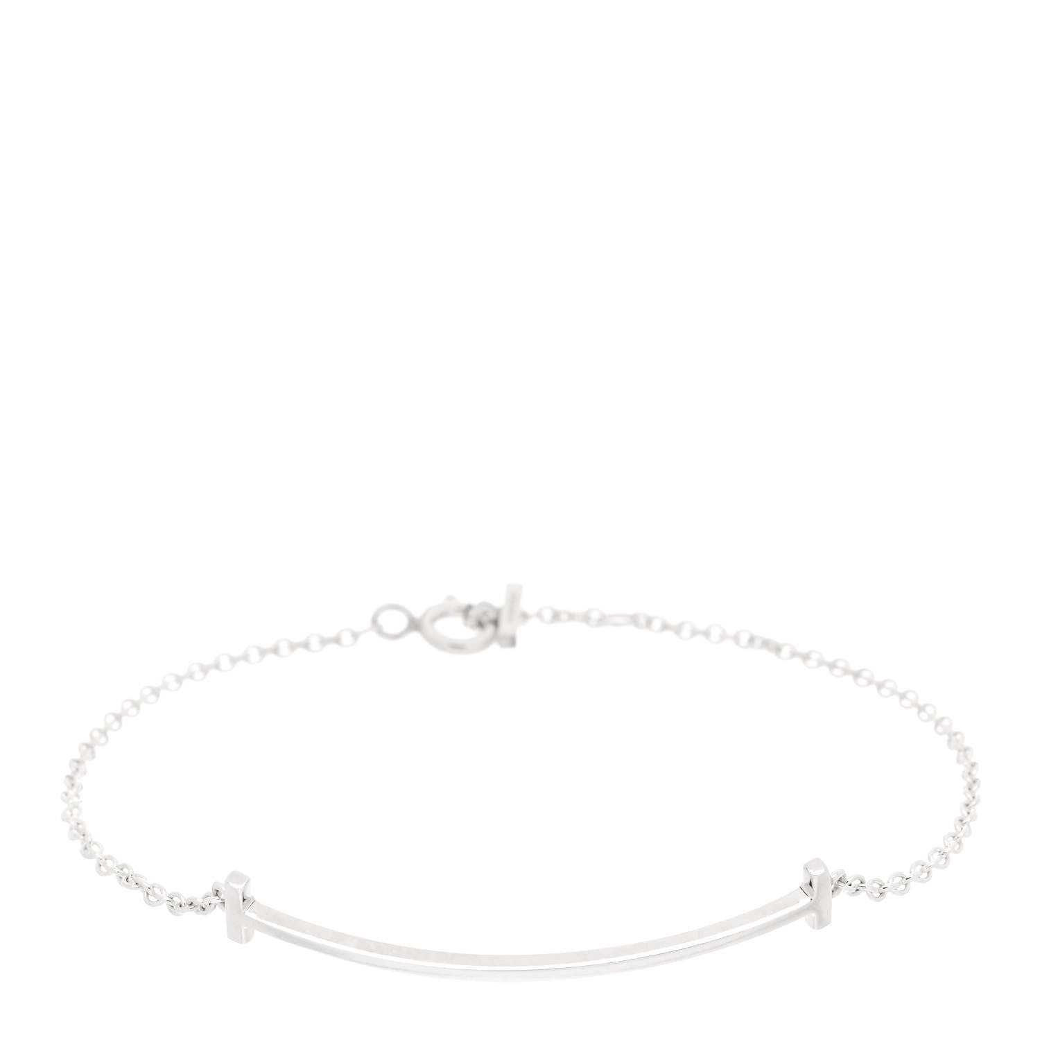 Tiffany Sterling Silver T Smile Bracelet 1 of 4