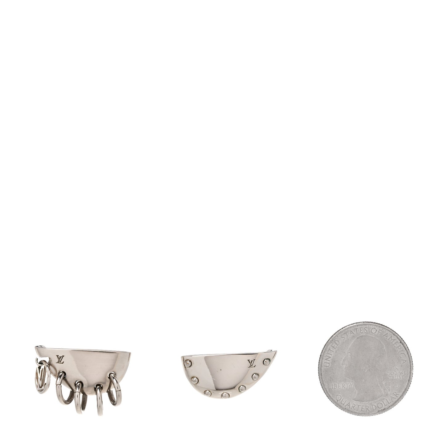 Brass Bionic Earrings Palladium
