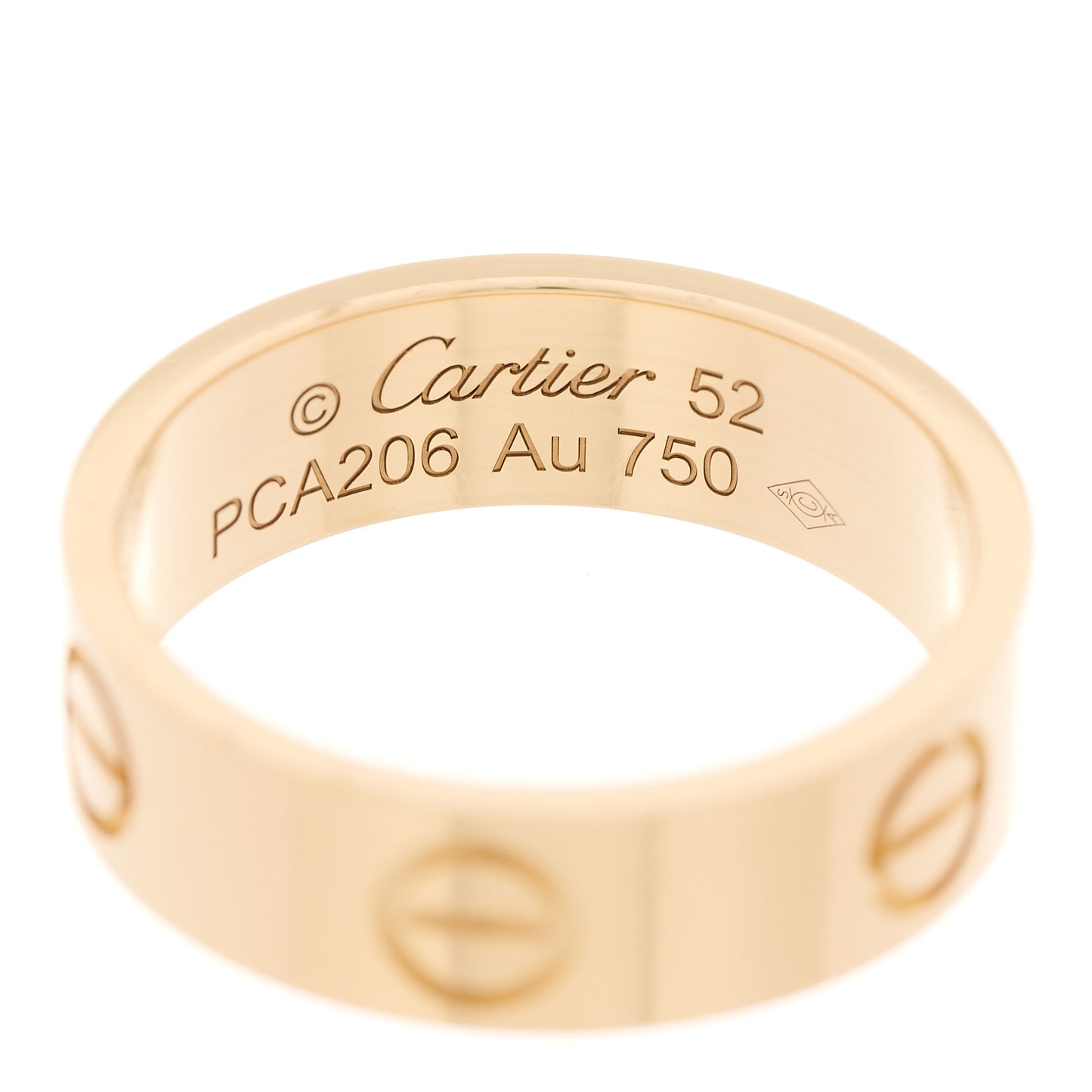 18K Yellow Gold 5.5mm LOVE Ring 52 6