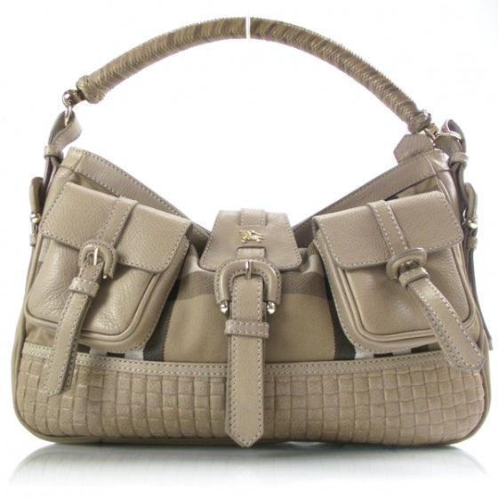 Burberry Leather Check Brompton Bag 1 of 11