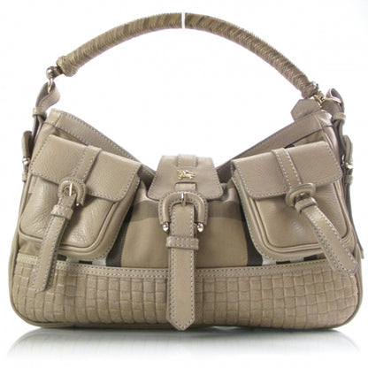 Burberry Leather Check Brompton Bag 1 of 11