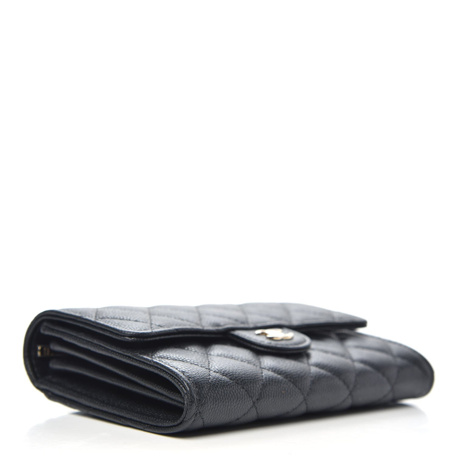 Chanel Caviar Quilted Medium Flap Wallet Black 4 of 9