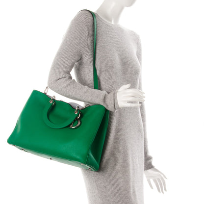 Christian Dior Bullcalf Large Diorissimo Tote Green 2 of 7
