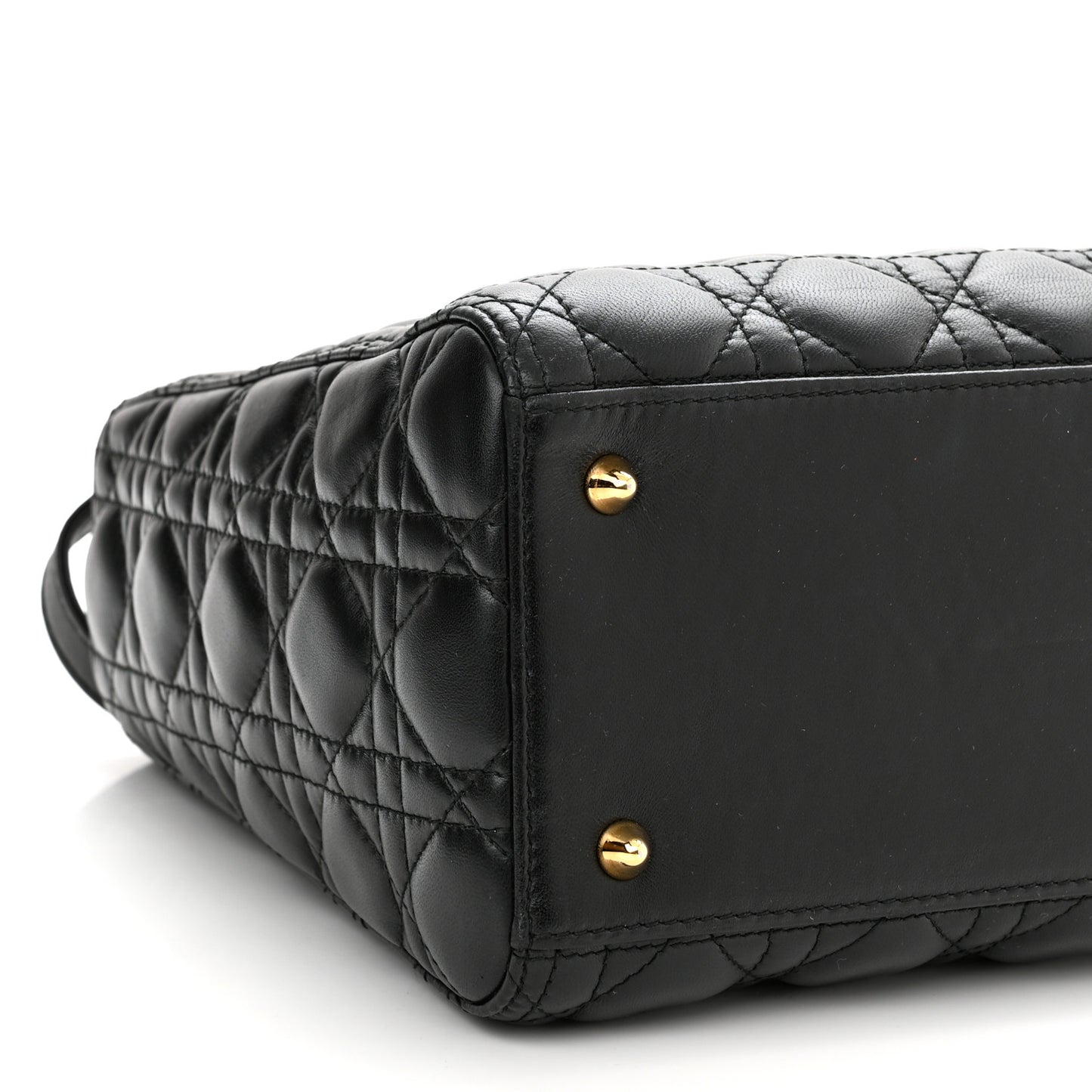 Lambskin Cannage Medium Lady Dior Black