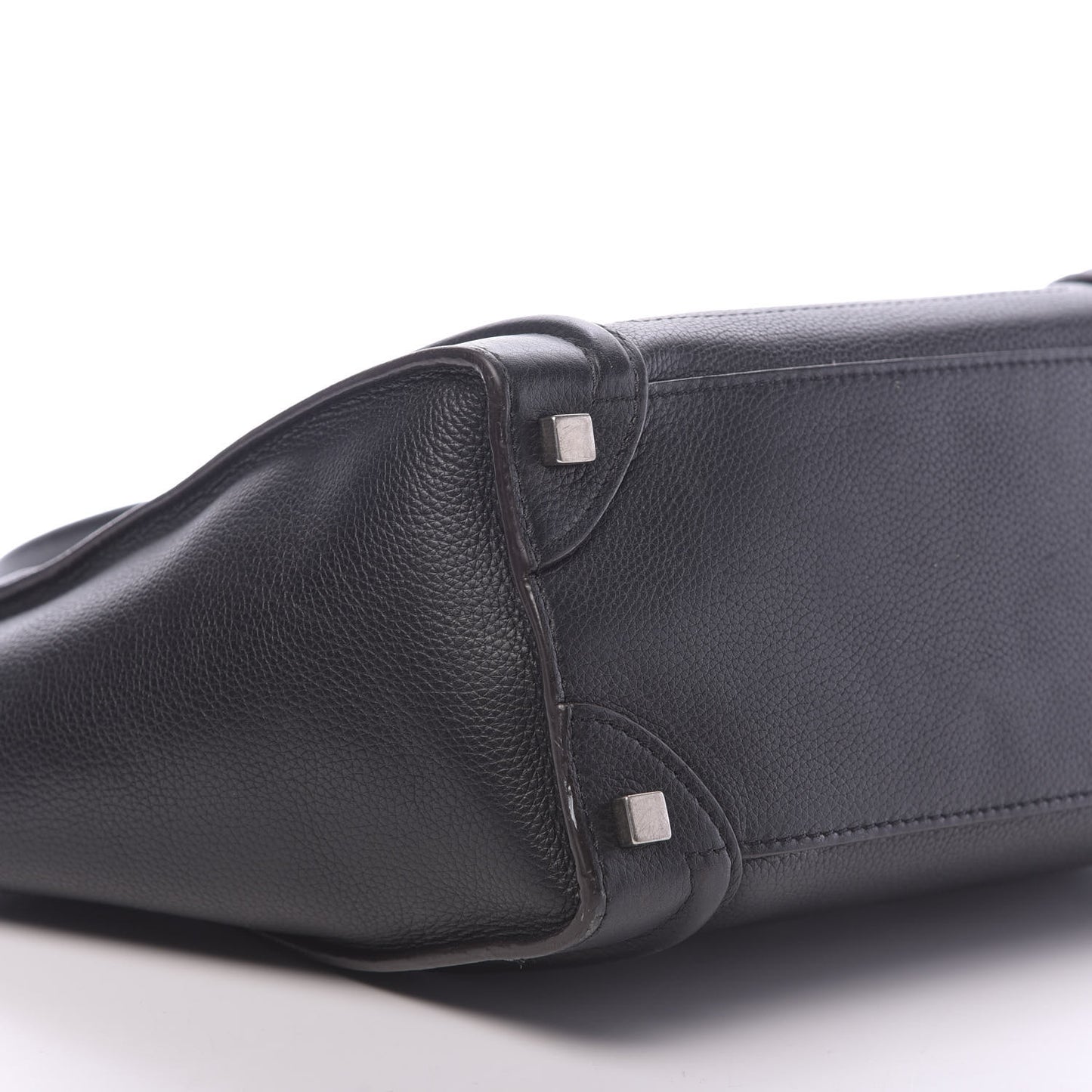 Drummed Calfskin Micro Luggage Black