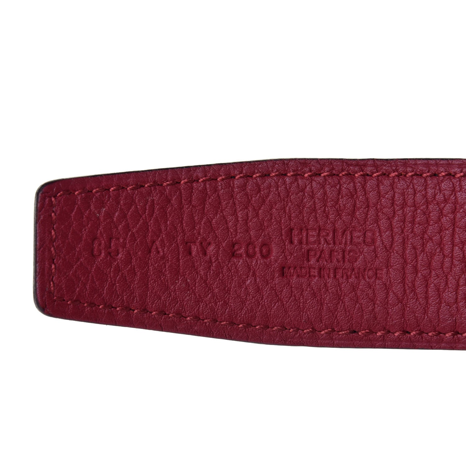 Hermes Togo Box 32mm Belt Strap 85 Rouge H Black 3 of 4