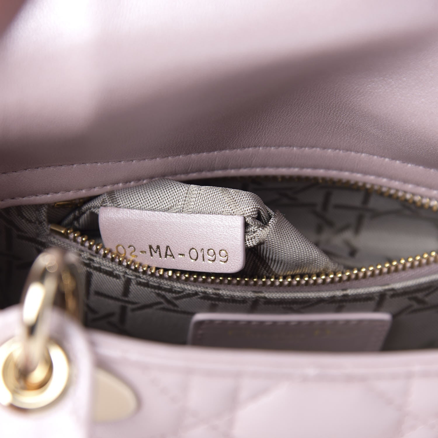 Christian Dior Metallic Lambskin Cannage Mini Lady Dior Lotus 10 of 11