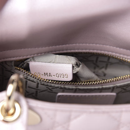 Christian Dior Metallic Lambskin Cannage Mini Lady Dior Lotus 10 of 11