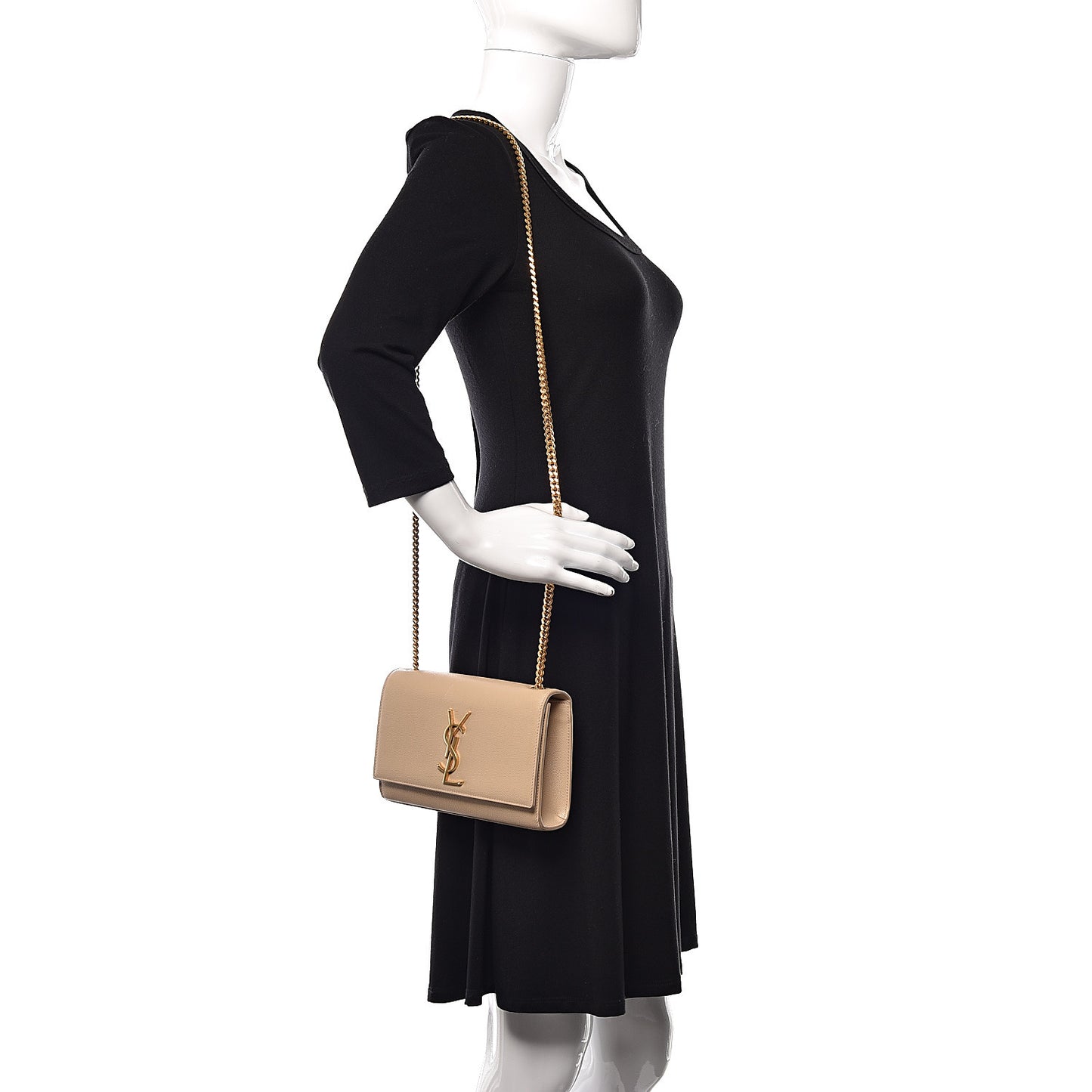 Grain De Poudre Small Monogram Kate Satchel Nude Powder