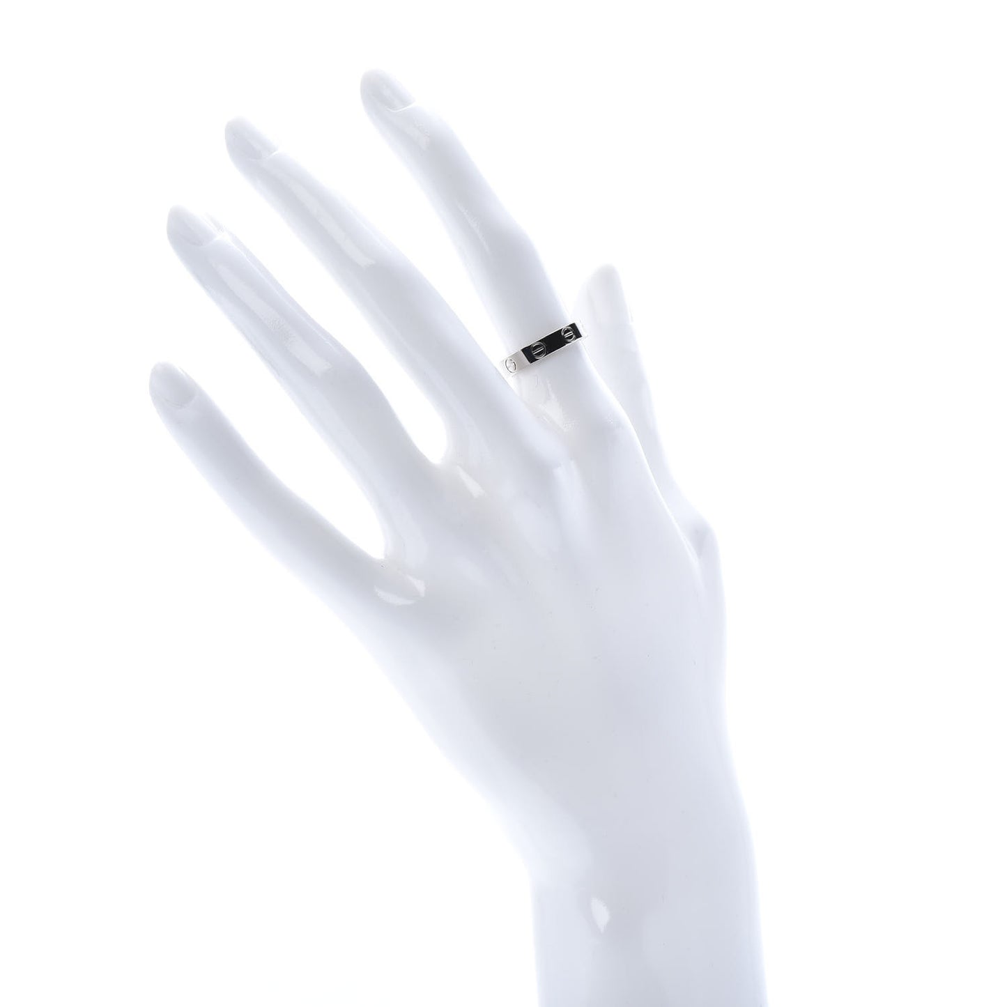 18K White Gold 3.5mm LOVE Wedding Band Ring 49 4.75