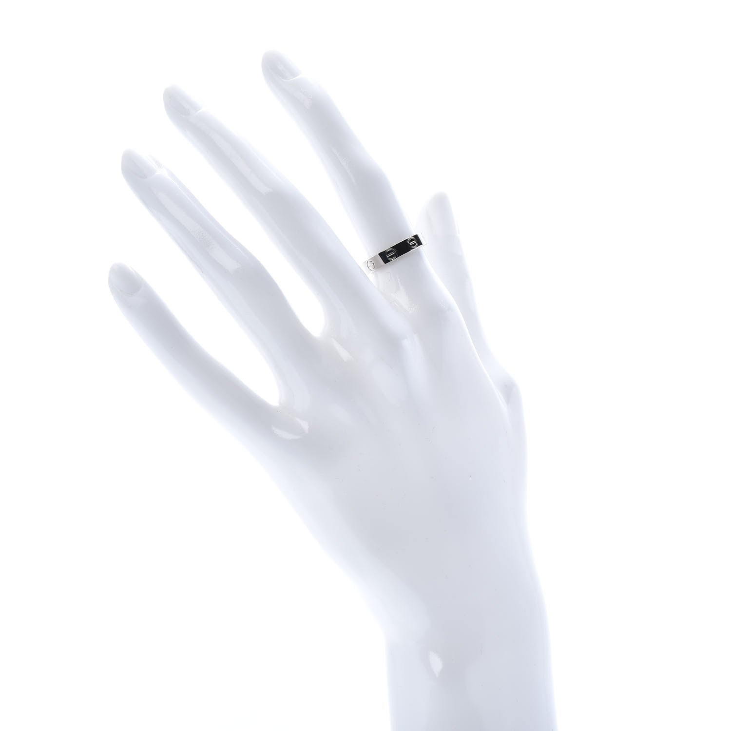 Cartier 18K White Gold 3.5mm LOVE Wedding Band Ring 49 4.75 2 of 4