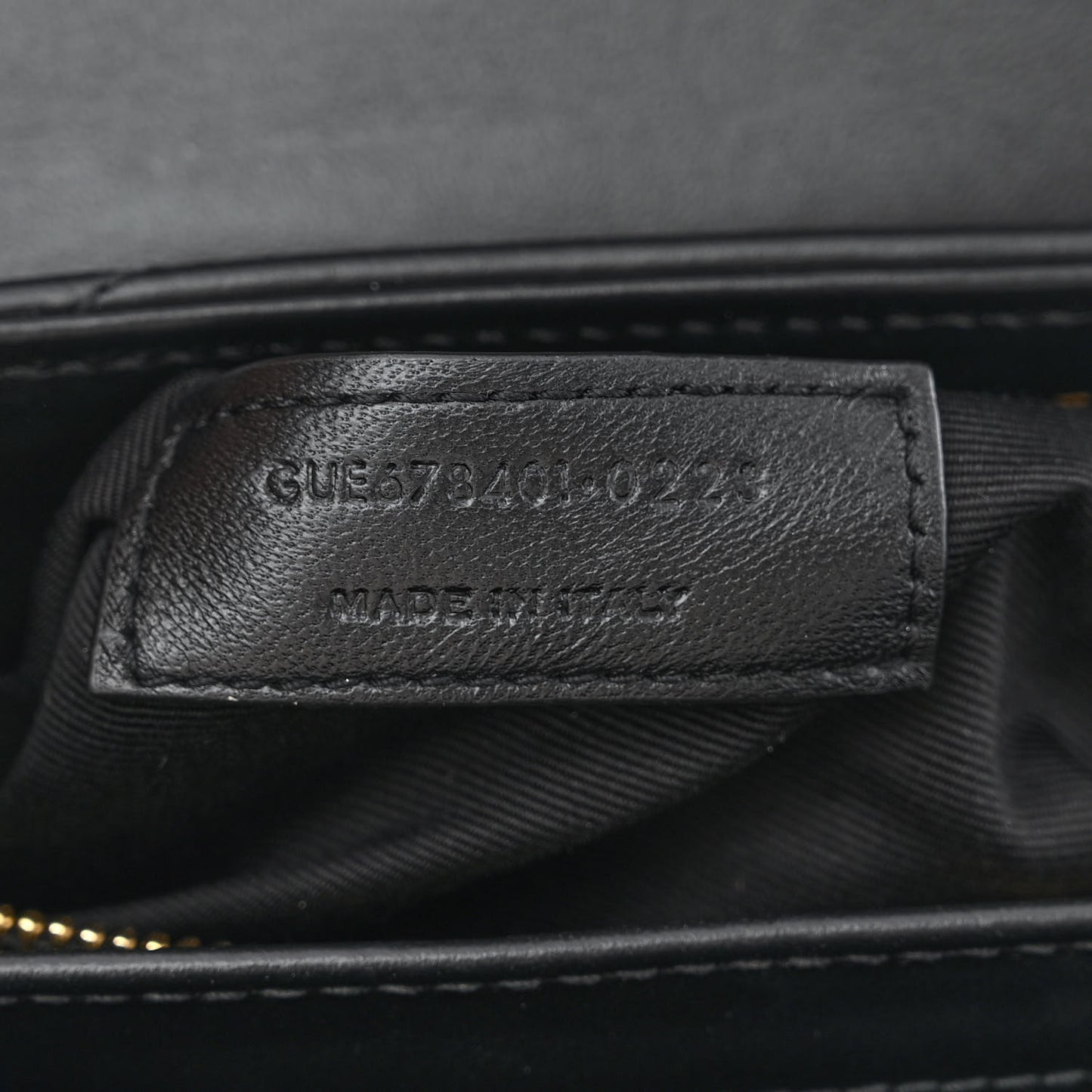 Calfskin Y Quilted Monogram Toy Loulou Crossbody Bag Black