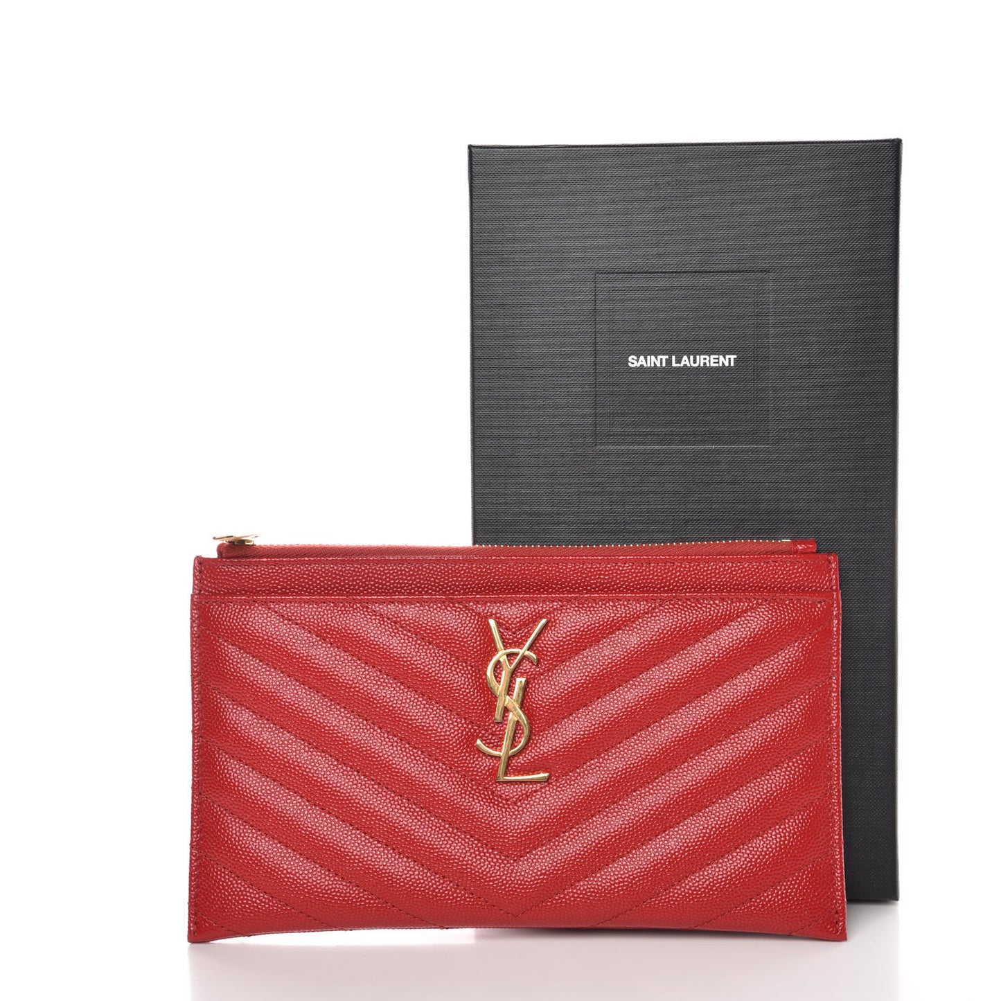 Grain De Poudre Chevron Monogram Bill Pouch Bandana Red