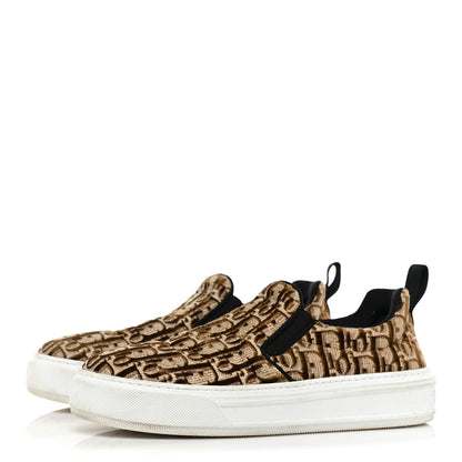 Christian Dior Velvet Oblique Womens Solar Slip On Sneakers 38 Bronze 3 of 9