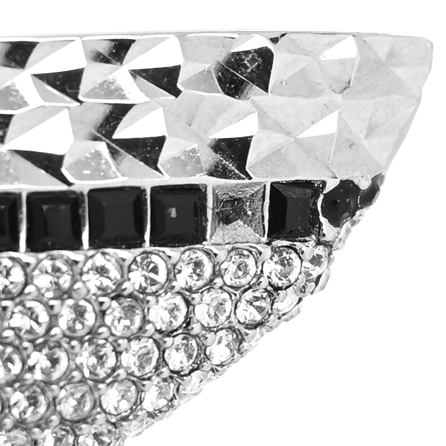 Crystal Bionic Earrings Silver