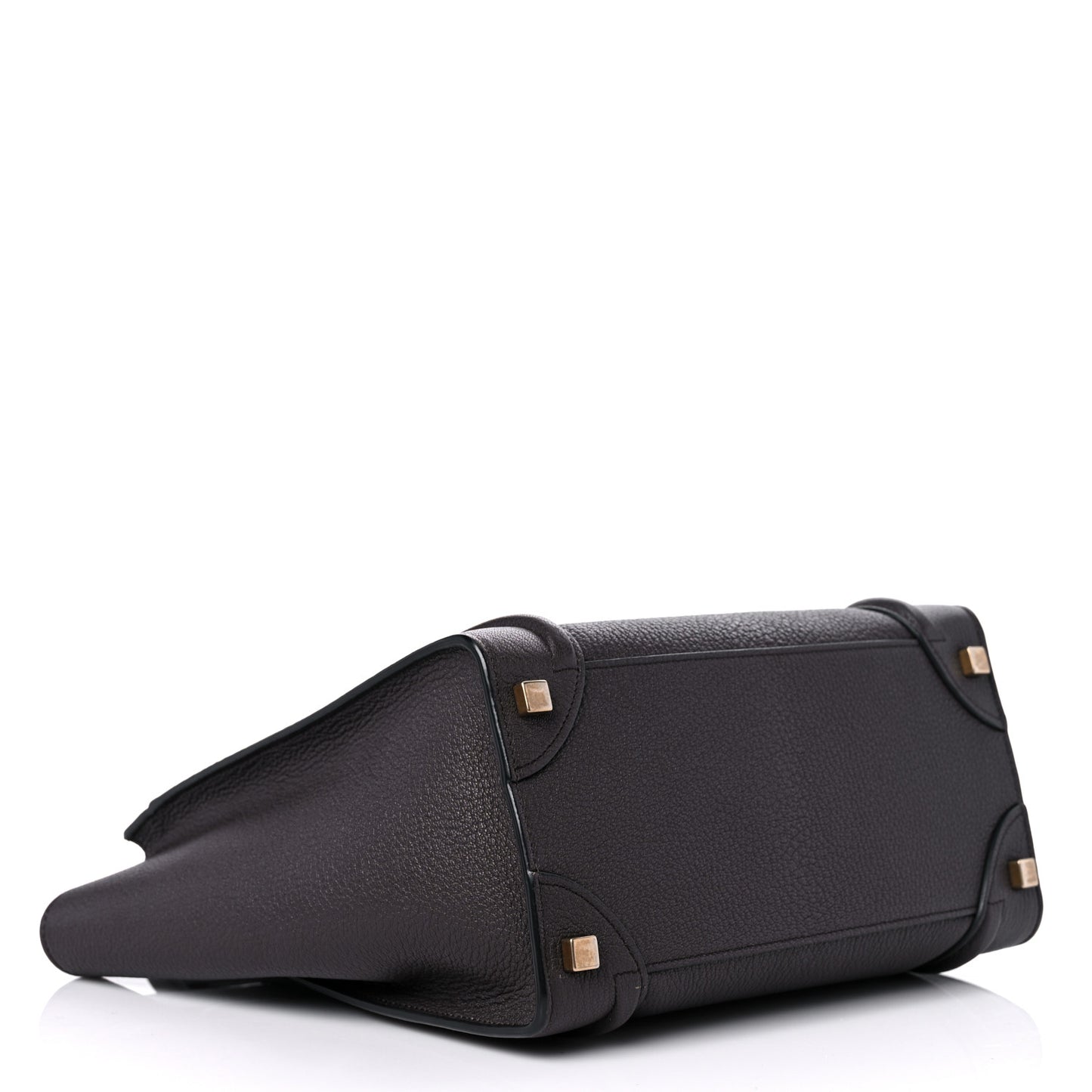 Drummed Calfskin Micro Luggage Brown