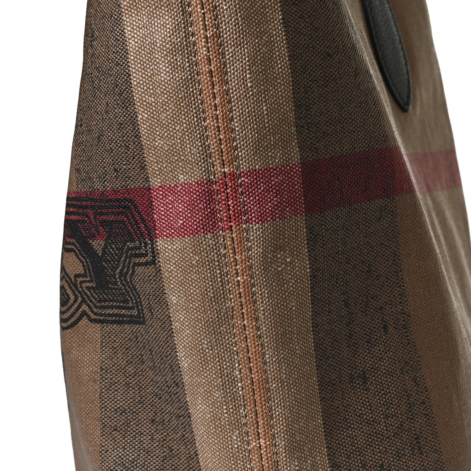 Burberry Coated Canvas Mega Check Medium Doodle Tote Black 13 of 16