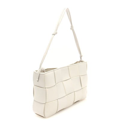 Bottega Veneta Calfskin Maxi Intrecciato Cassette Pouch On Strap Chalk 3 of 9