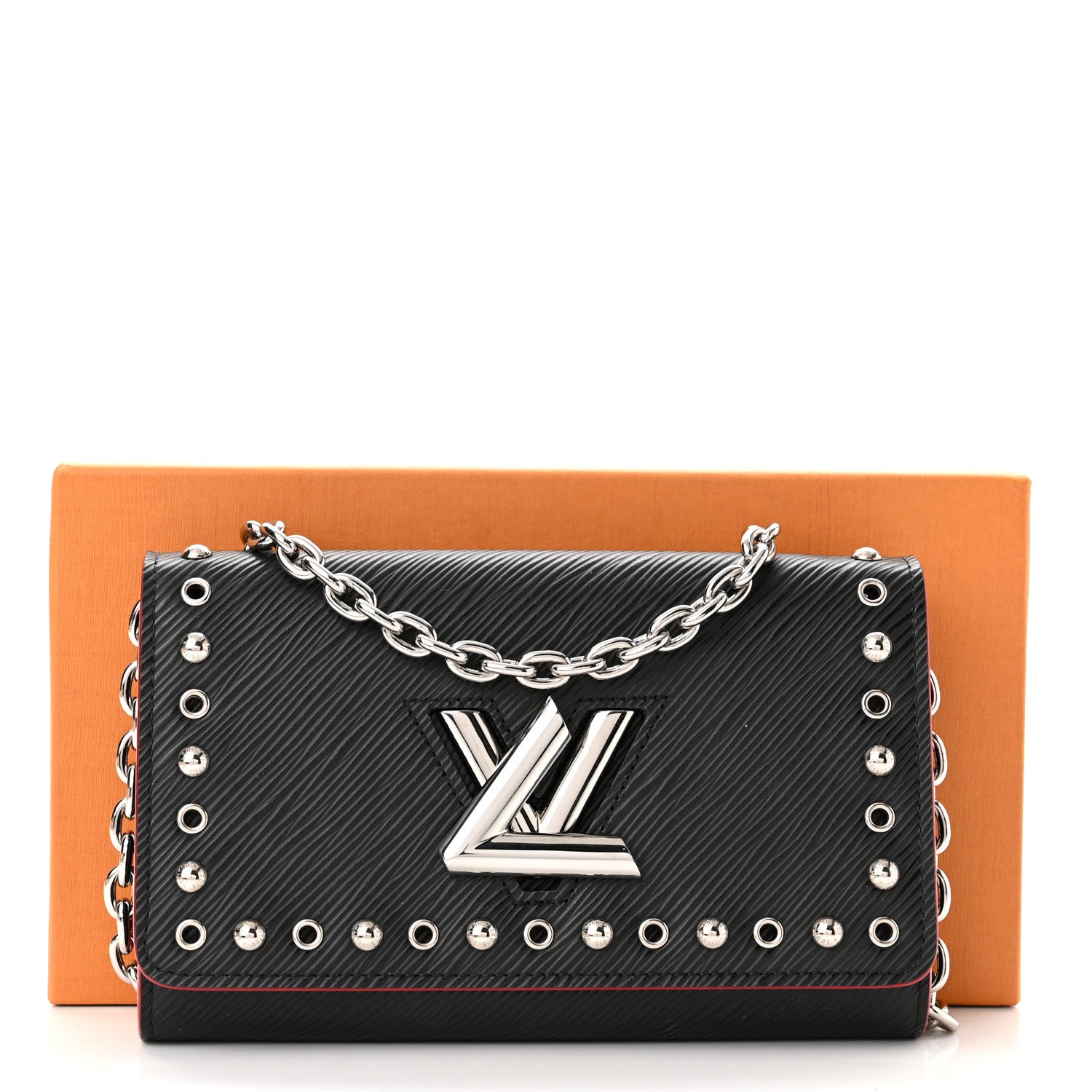 Louis Vuitton Epi Studded Twist Chain Wallet Black 11 of 11