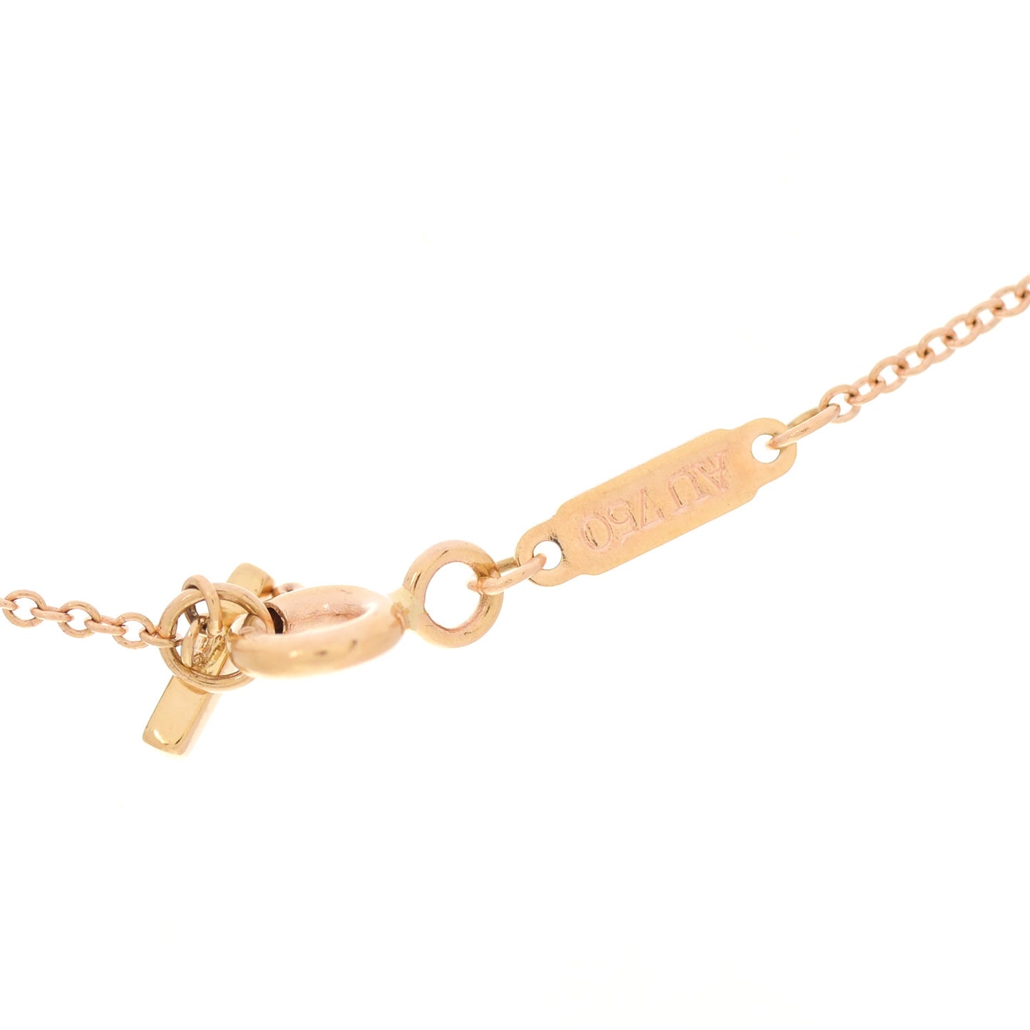 18K Rose Gold Small T Smile Pendant Necklace