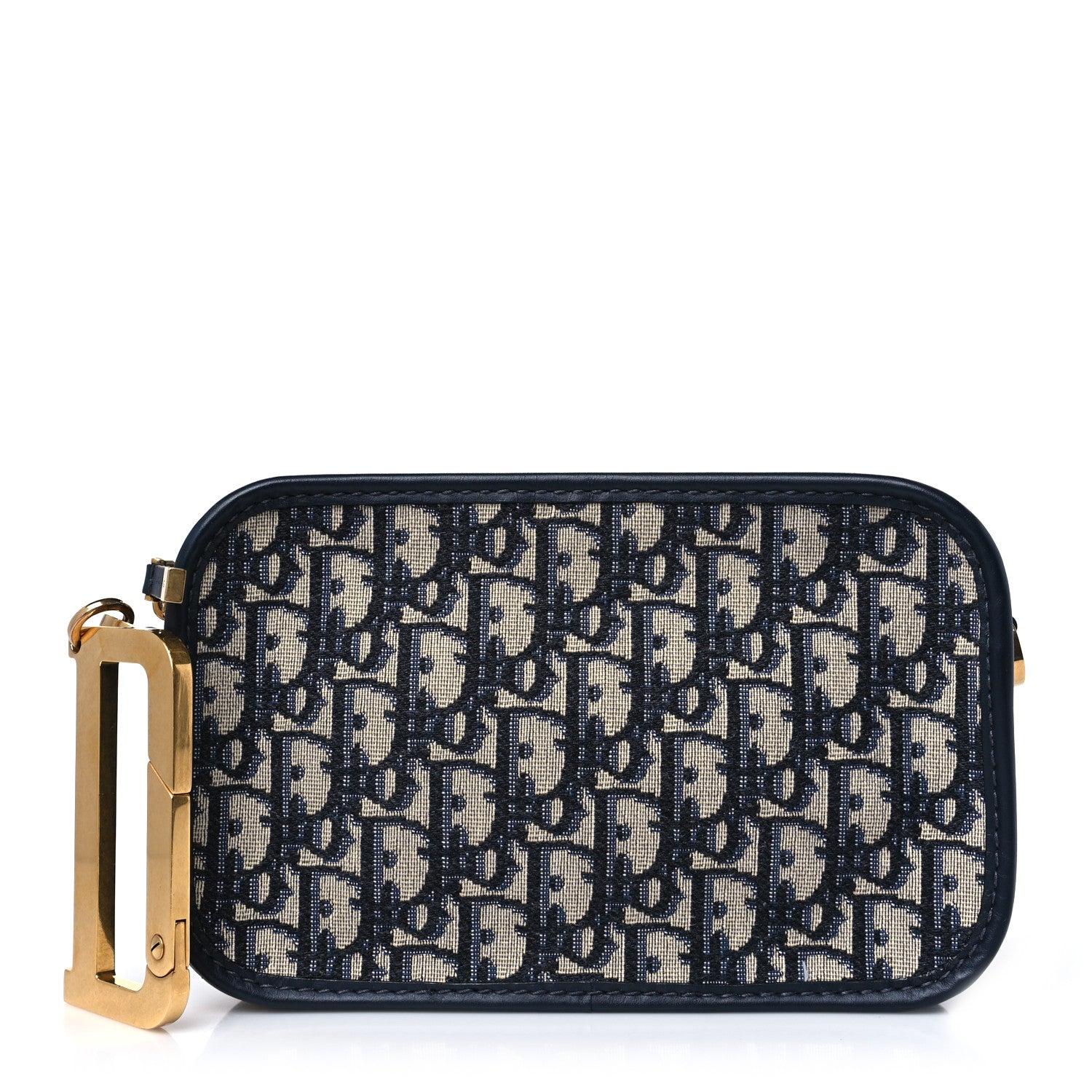 Christian Dior Oblique Diorquake Clutch Blue 1 of 9