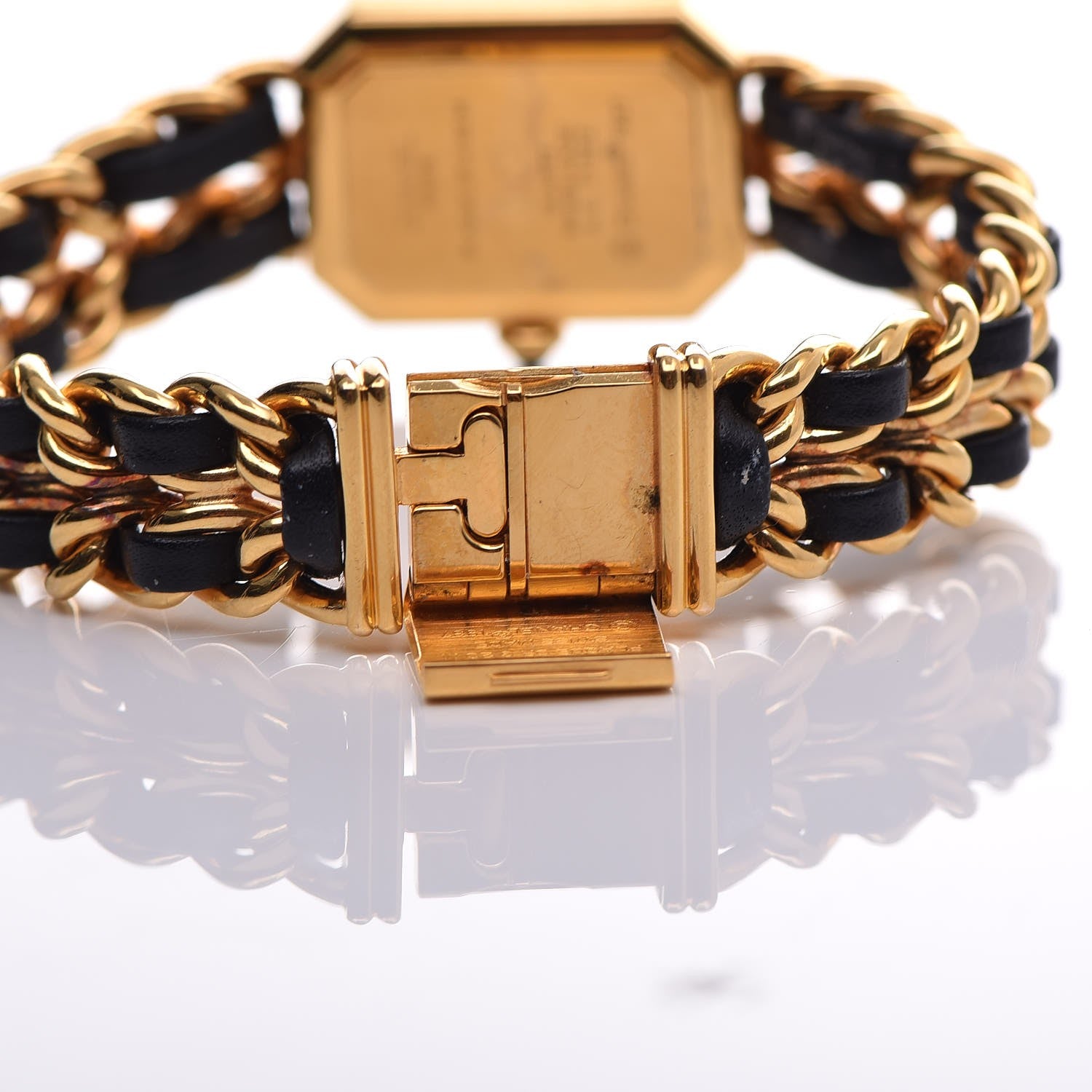Chanel Stainless Steel Lambskin 20mm Chain Premiere Quartz Watch Gold L 6 of 6