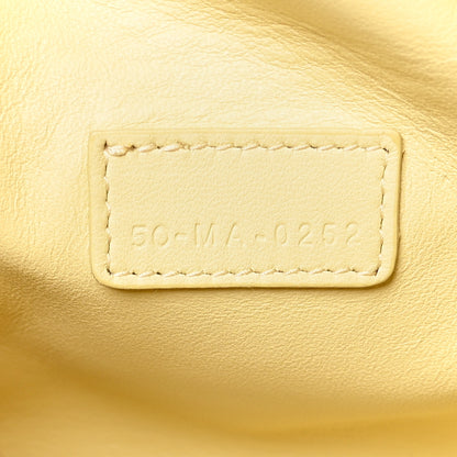 Christian Dior Calfskin Macrocannage Medium Diortravel Nomad Pouch Pale Yellow 6 of 9