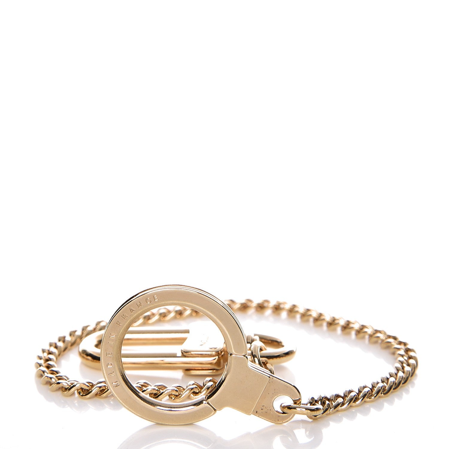 Louis Vuitton Metal Pochette Extender Key Ring Chain Gold 4 of 4