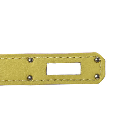 Hermes Swift Kelly Pochette Clutch Lime 16 of 19