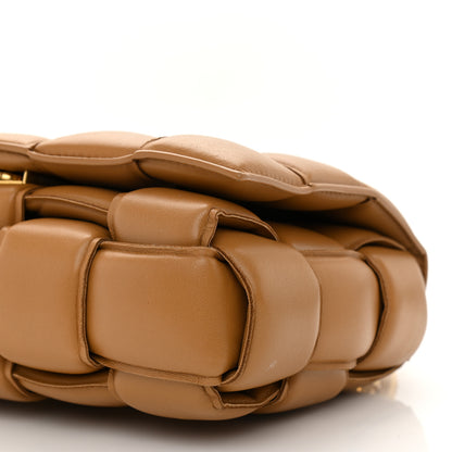 Bottega Veneta Lambskin Maxi Intreccio Padded Chain Cassette Crossbody Bag Caramel 13 of 15