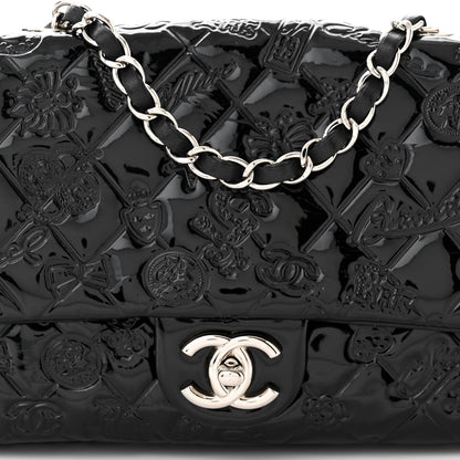 Chanel Patent Medium Lucky Symbols Flap Black 8 of 11