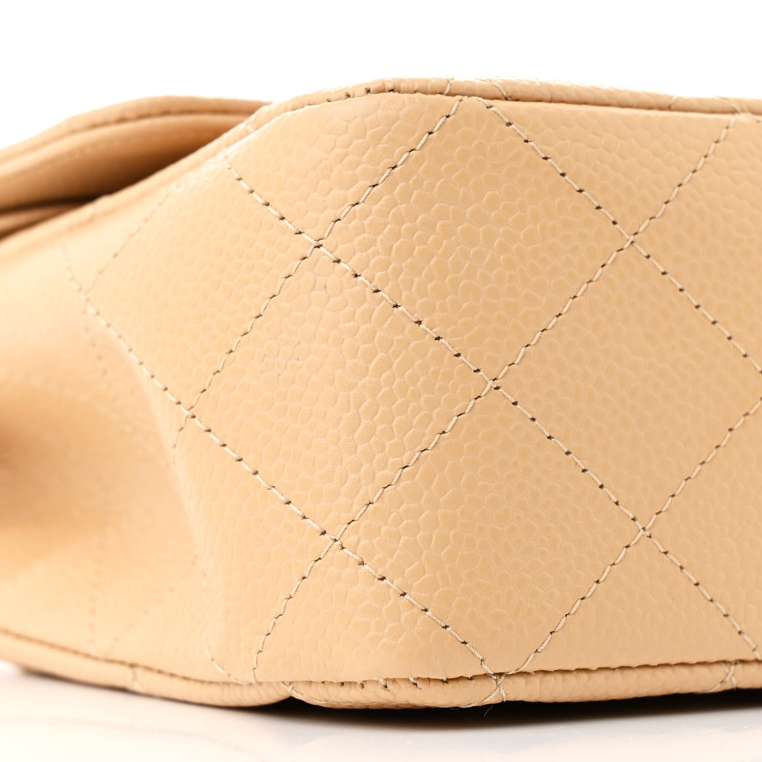 Chanel Caviar Quilted Medium Double Flap Beige 9 of 12