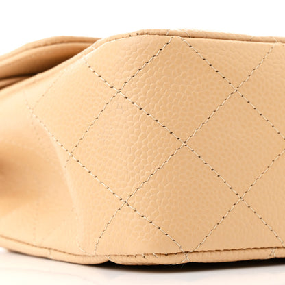 Chanel Caviar Quilted Medium Double Flap Beige 9 of 12