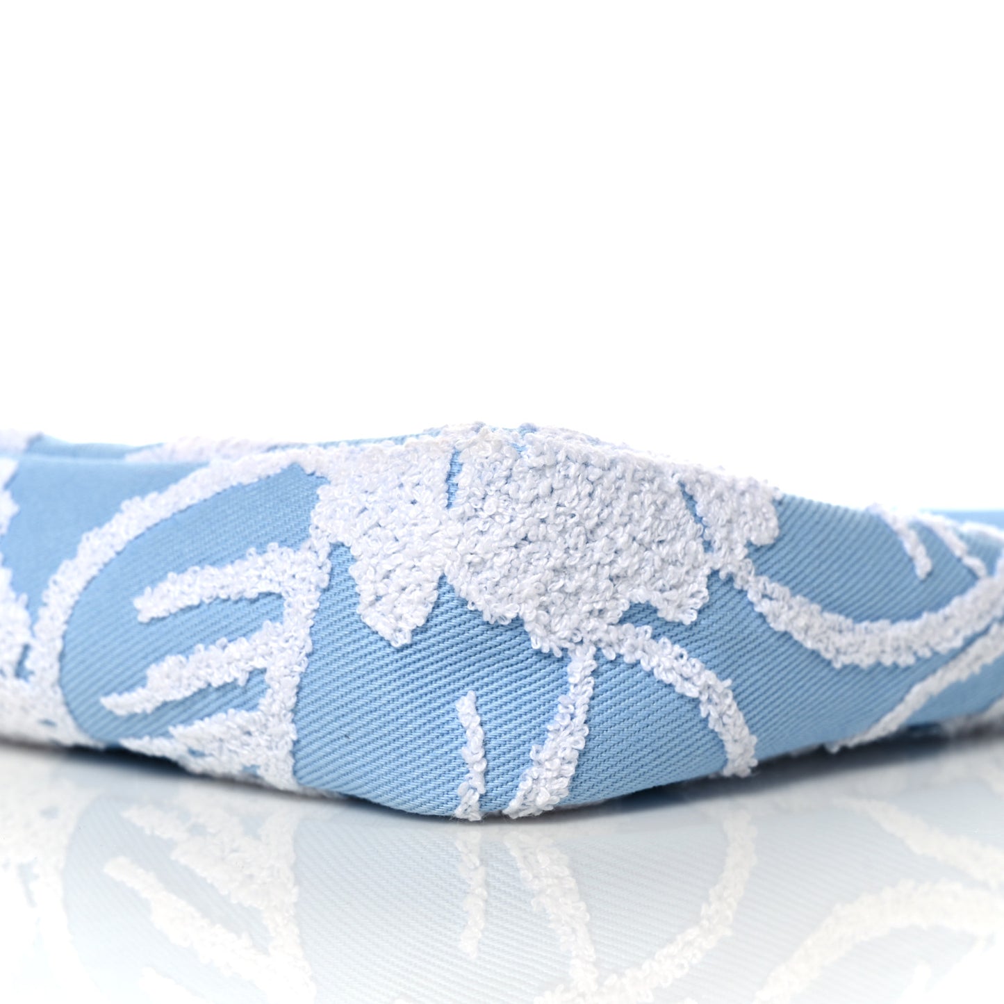 Nylon Embroidered Drill Mini Re-Edition 2000 Bag Sky Blue White