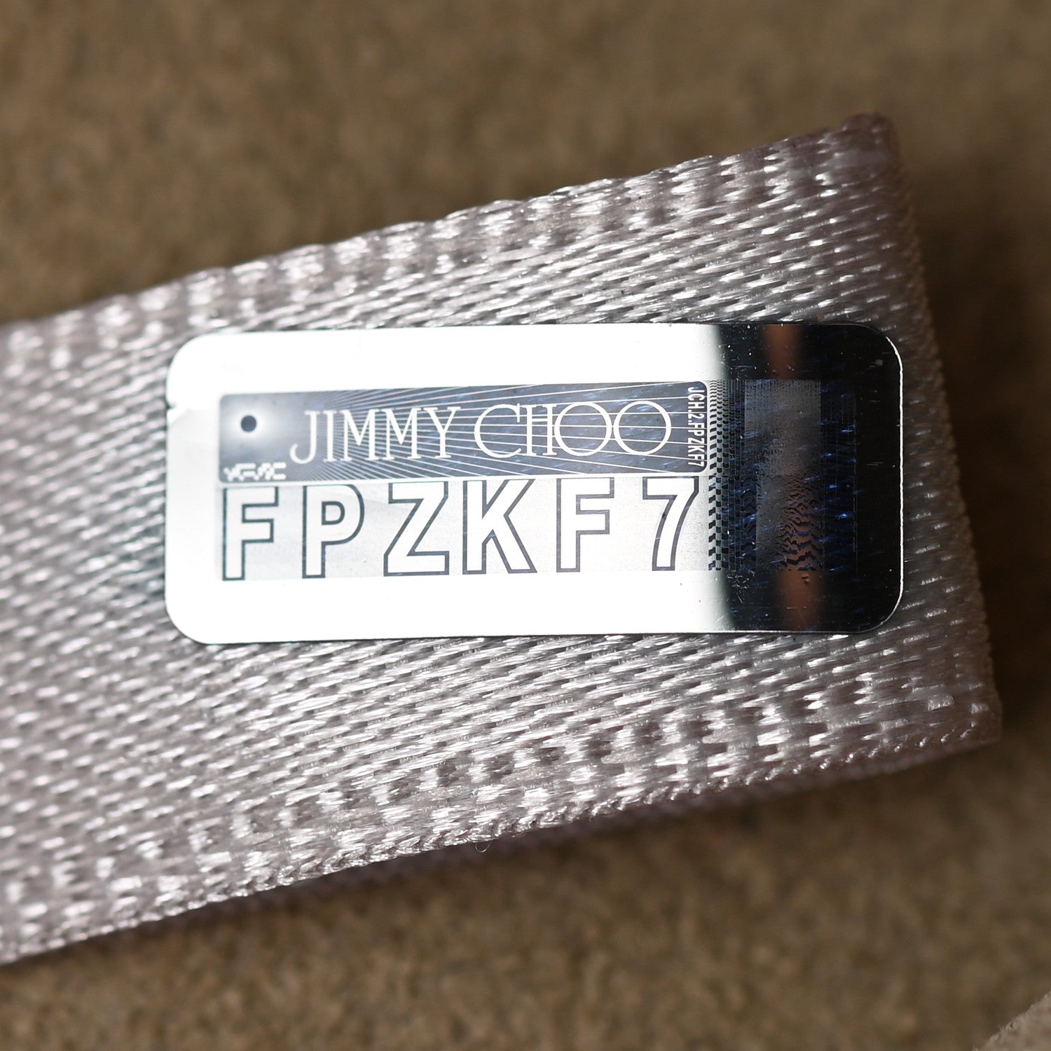 Jimmy Choo Calfskin JC Embossed Envelope Pouch Caramel 7 of 7