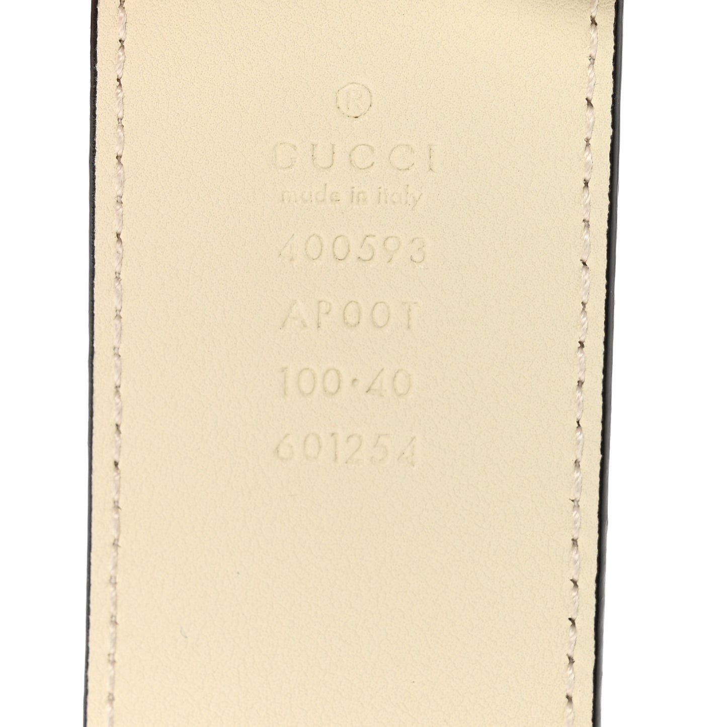 Calfskin Double G 40mm Belt 100 40 Mystic White