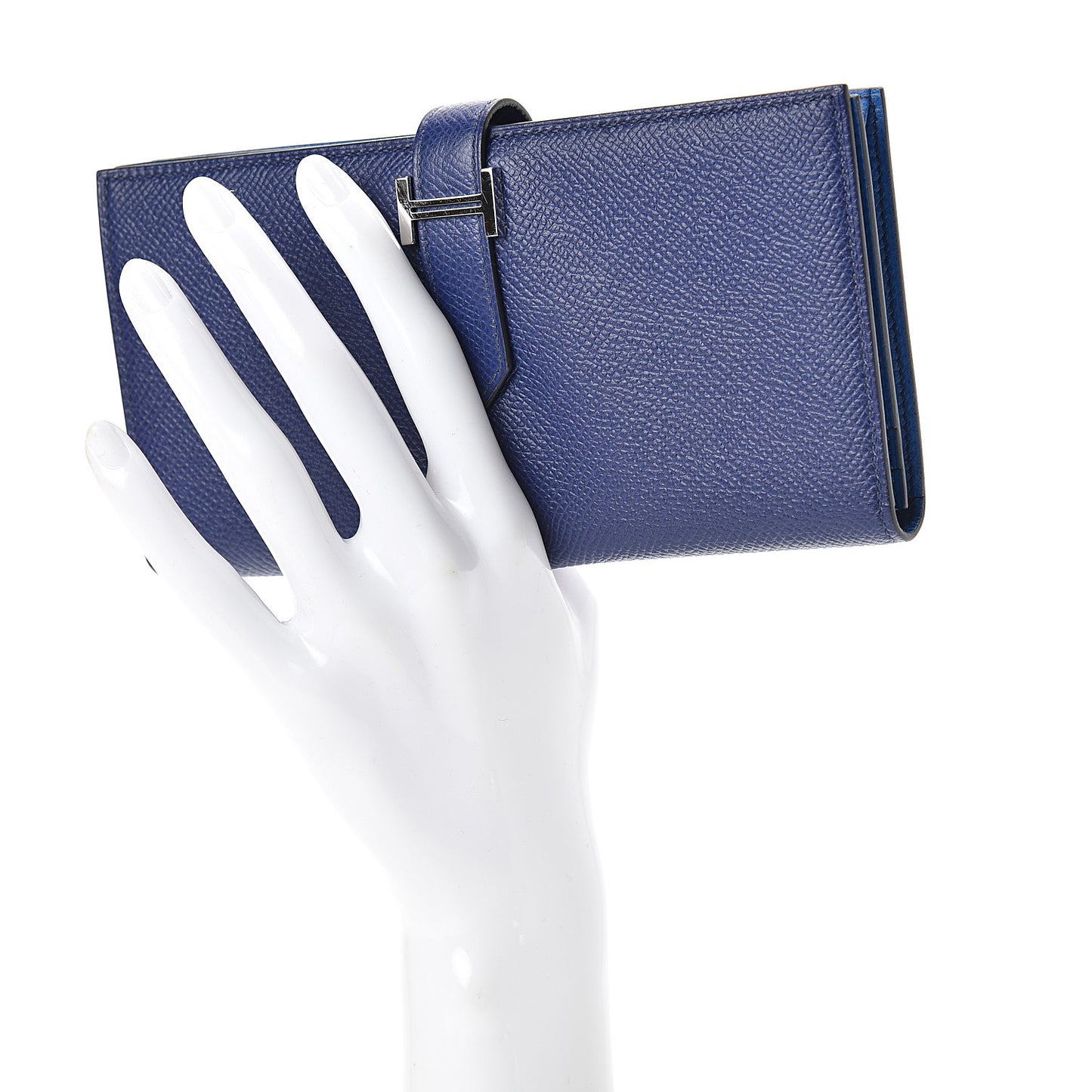 Epsom Bearn Verso Gusset Wallet Bleu Encre Zellige