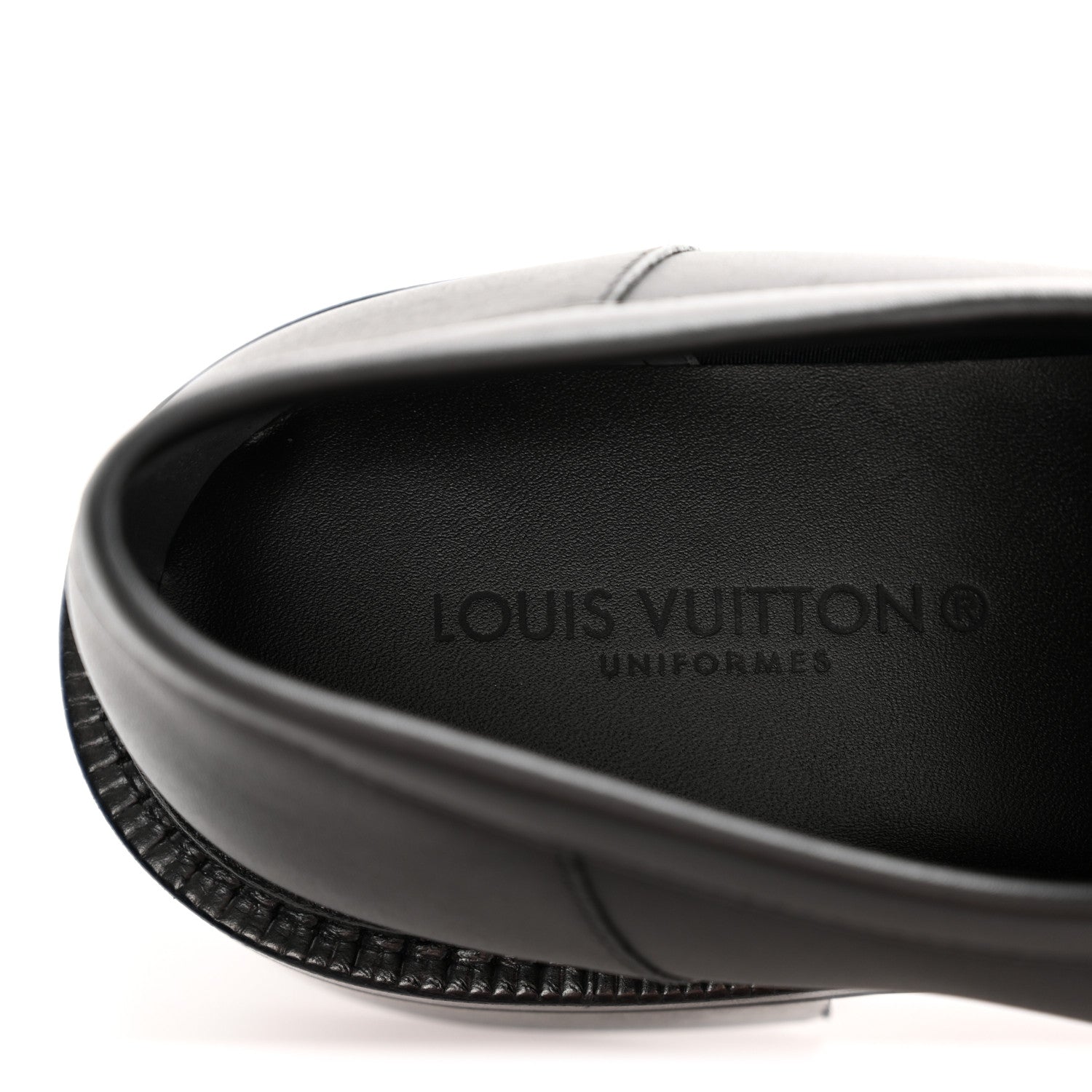 Louis Vuitton Calfskin Oversized Chain Academy Loafers 38.5 Black 8 of 10